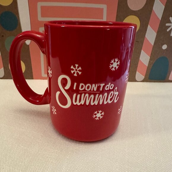 FROSTY The Snowman Red Holiday Coffee Tea Mug NEW I Don't Do Summer - Picture 5 of 5